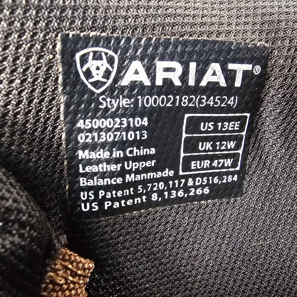 Ariat Terrain ATS Work Boots Mens 13EEE Brown Leather Slip Resistant Utility - Picture 11 of 11